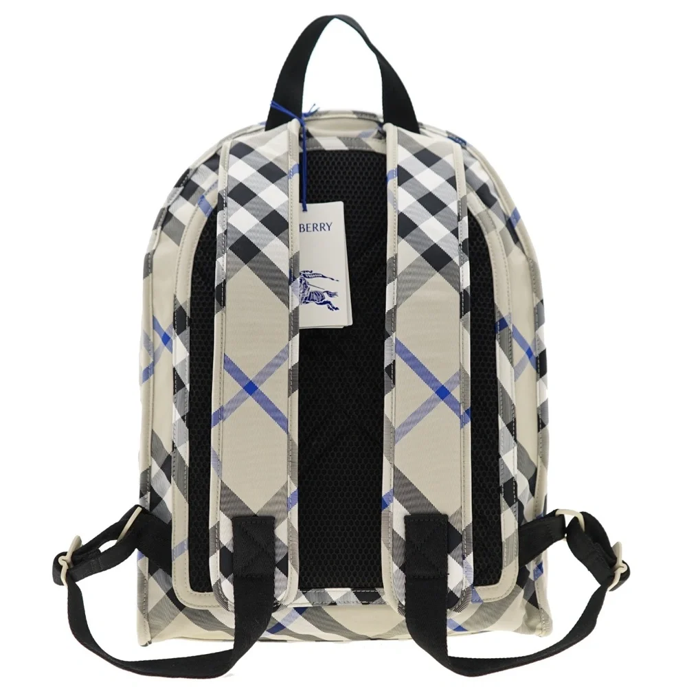 Burberry Shield Backpack Checkered Linchen Polyamide New
